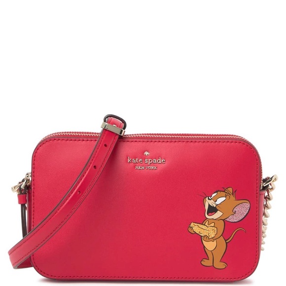 Authentic Kate Spade leather Tom & Jerry 2zip Limited Edition Cossbody - Picture 4 of 14